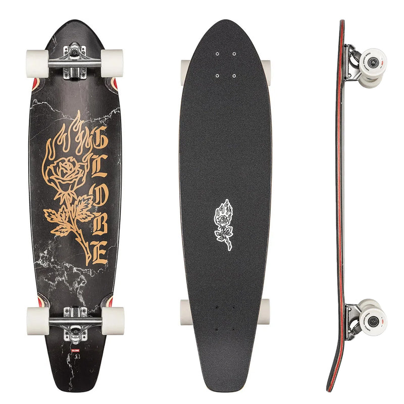 Globe All-Time Longboard 35" Black/Rose. At OceanMagicSurf.com.