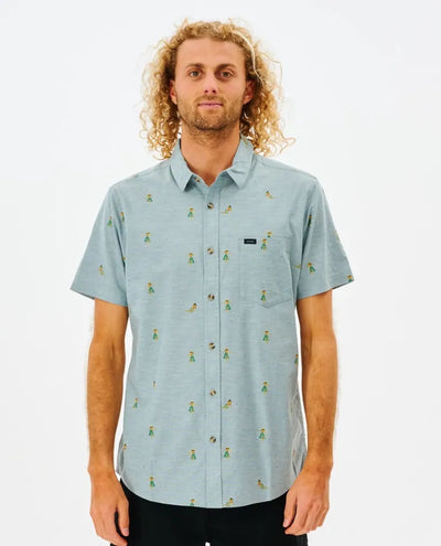 Hula Breach Short Sleeve Button Down Shirt