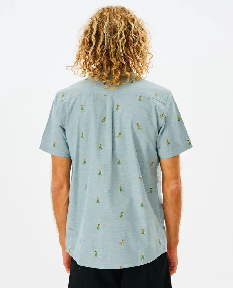 Hula Breach Short Sleeve Button Down Shirt