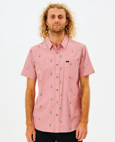 Hula Breach Short Sleeve Button Down Shirt