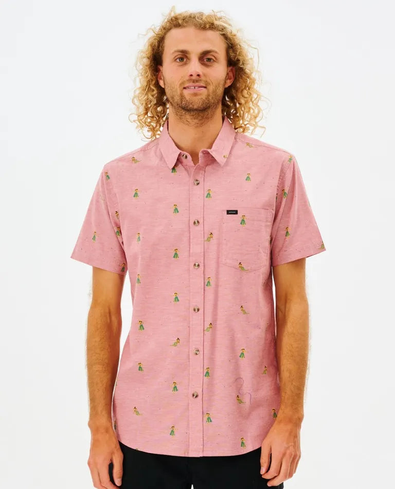 Hula Breach Short Sleeve Button Down Shirt