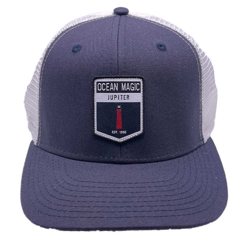 Ocean Magic Lighthouse Trucker Hat - Shop Best Selection Of Hats At Oceanmagicsurf.com