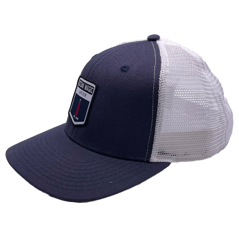 Ocean Magic Lighthouse Trucker Hat - Shop Best Selection Of Hats At Oceanmagicsurf.com