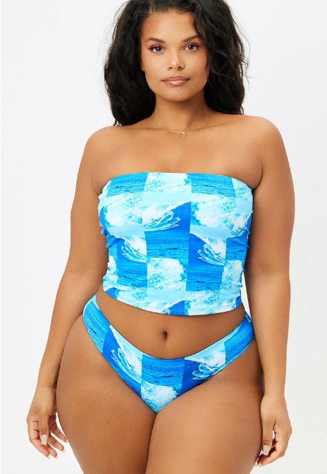 Peace Strapless Bikini Top