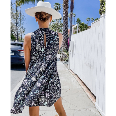 XIX Palms El Matador High Neck Mini Dress - Shop Best Selection Of Women's Dresses At Oceanmagicsurf.com