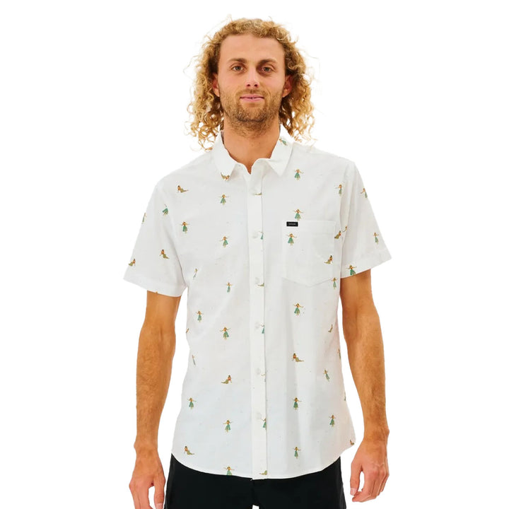 Hula Breach Short Sleeve Button Down Shirt