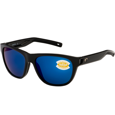 Costa Del Mar Bayside Shiny Black/Blue 580P Polarized Sunglasses - Shop Best Selection Of Men's Sunglasses At Oceanmagicsurf.com