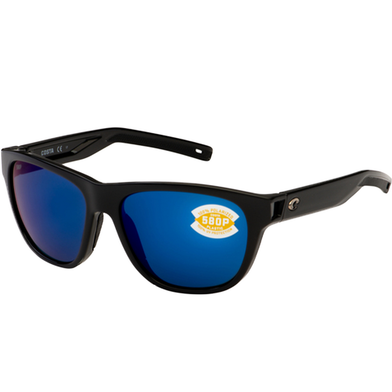 Costa Del Mar Bayside Shiny Black/Blue 580P Polarized Sunglasses - Shop Best Selection Of Men&
