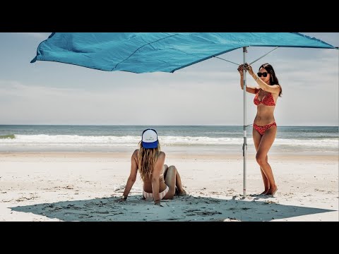 Set Up Sobello Sunshade Beach Umbrella Alternative. Order Online at OceanMagicSurf.com.