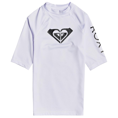 Roxy Whole Hearted Short Sleeve Rashguard - Shop Best Selection Of Girls Rash Guards At Oceanmagicsurf.com