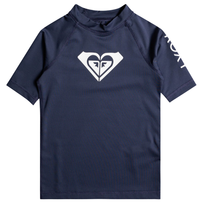 Roxy Whole Hearted Short Sleeve Rashguard - Shop Best Selection Of Girls Rash Guards At Oceanmagicsurf.com