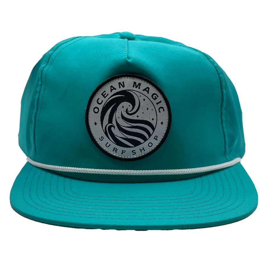 Wave Logo Rope Beach Sun Hat. Ocean Magic Surf Shop. Jupiter